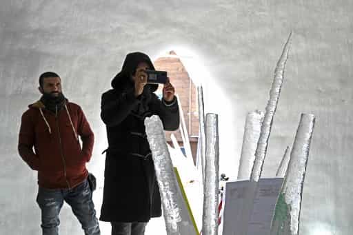 Inside the famous igloo cafe
