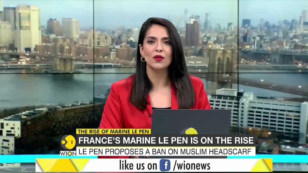 France's Marine Le Pen proposes a ban on Muslim headscarf