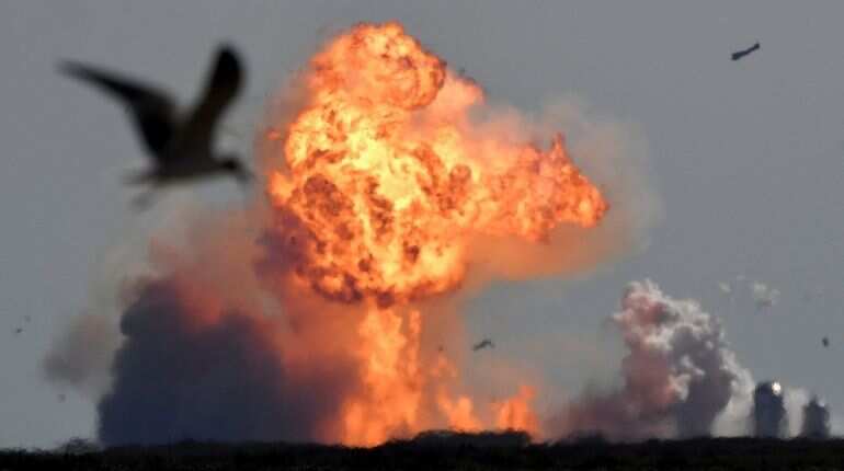 Watch: SpaceX Starship explodes into a fireball after its high altitude test flight