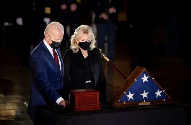 In visit to Capitol, Biden honours police officer killed in Jan 6 assault In visit to Capitol, Biden honours police officer killed in Jan 6 assault