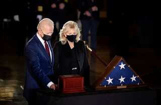 In visit to Capitol, Biden honours police officer killed in Jan 6 assault