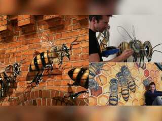 Why is a muralist from New York painting bees around the globe?