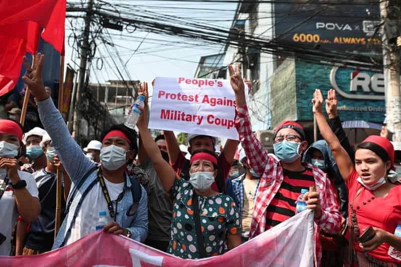 Internet access restored as Myanmar coup protests grow Internet access restored as Myanmar coup protests grow