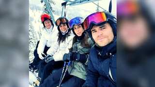 Nina Dobrev reunites with 'The Vampire Diaries' co-star Paul Wesley on a ski trip with boyfriend Shaun White