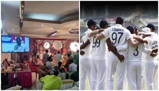 Family live-streams India vs England Chennai Test at wedding venue, photograph goes viral