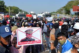 Police fire live bullets during anti-military protests in Myanmar; one injured