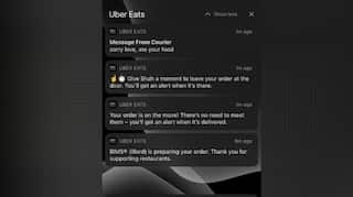 'Sorry, love': Uber Eats delivery agent eats customer's food, then gives cheeky response
