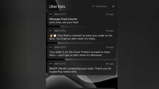 'Sorry, love': Uber Eats delivery agent eats customer's food, then gives cheeky response
