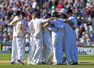 Bizarre! 'Overtly sexual' photograph of England cricket team huddle blocked by Facebook
