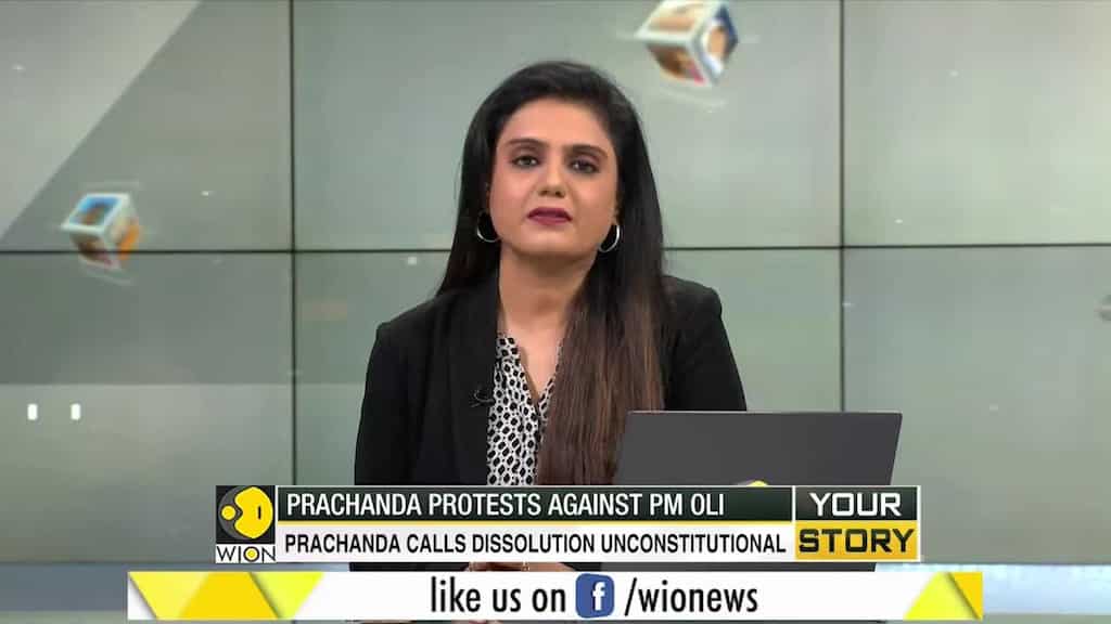 KP Oli vs Prachanda: Communist rival Prachanda protests against PM Oli