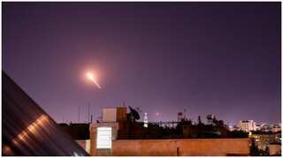 Syria intercepted Israeli missiles over Damascus, says state media