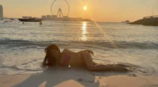 Mouni Roy stuns as she chases sunsets on the beach in Dubai