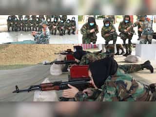 Women officers from Afghan National Army train at Officers Training Academy in Chennai