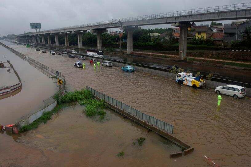 Five killed due to severe floods in Indonesia's capital