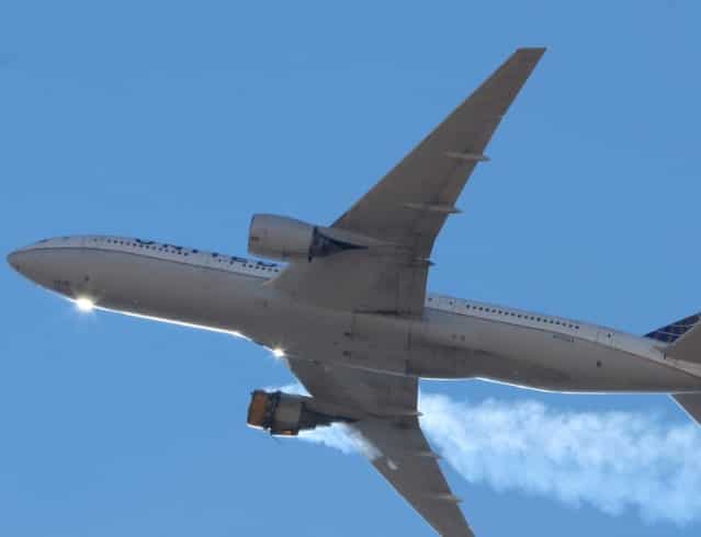United flight suffers engine failure, drops debris but safely returns to Denver airport