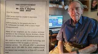 90-year-old man spends $10,000 on newspaper ads to complain about slow internet speed