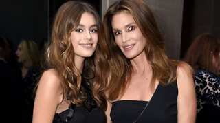 Cindy Crawford's daughter Kaia Gerber shares a throwback photo as the supermodel turns 55