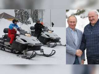 Skii-lful evening: Putin and Lukashenko go skiing to discuss important matters