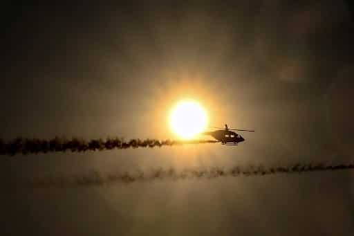 Advanced Light Helicopter aerobatic team 'Sarang' on display