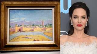 Winston Churchill's painting owned by Angelina Jolie sold at an auction at Christie's 