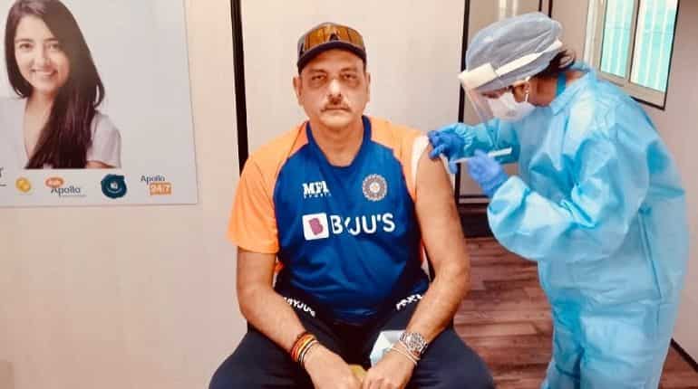 'Empowering India against the pandemic': Ravi Shastri receives first jab of COVID-19 vaccine