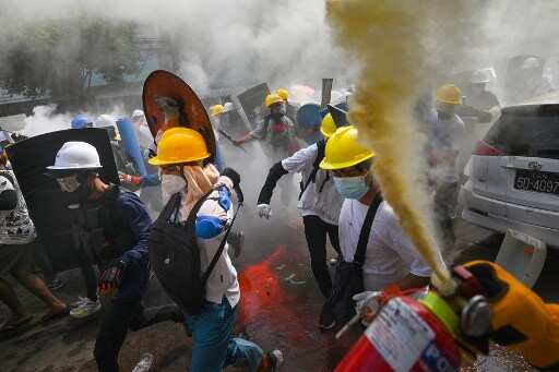 Myanmar security forces open fire at protesters; at least 6 killed