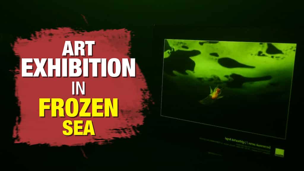 Don diving suit to witness this art exhibition in frozen sea