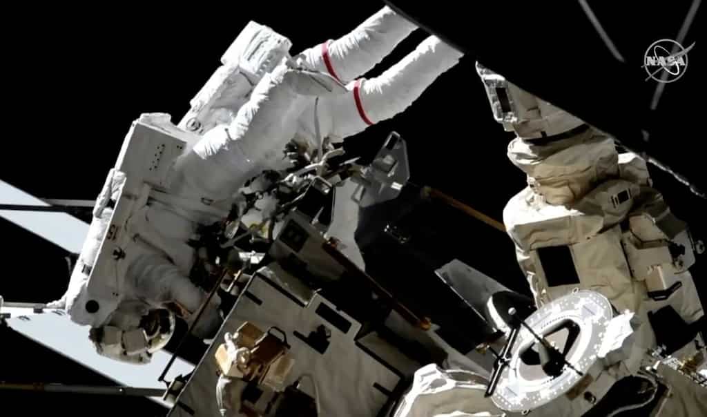 NASA astronauts begin spacewalk to upgrade station power system