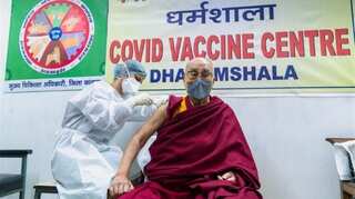Dalai Lama receives first dose of COVID-19 vaccine in Dharamsala