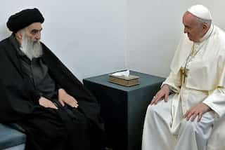 Pope Francis, top Shiite cleric plead for 'peace' in historic Iraq meeting