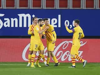 Barcelona raise the stakes in Madrid derby after Osasuna win