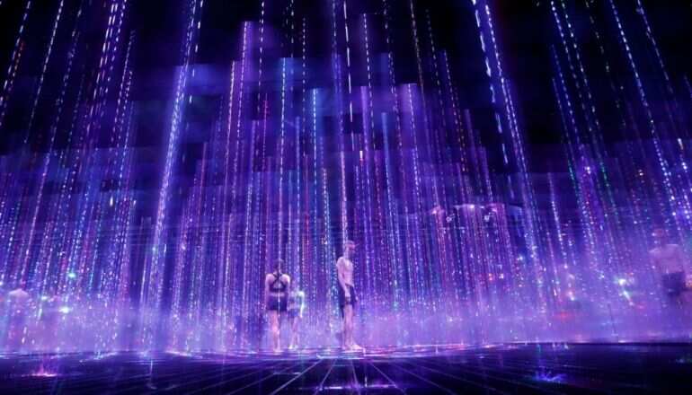 Japan's teamLab melds museum and sauna in fresh digital art experience