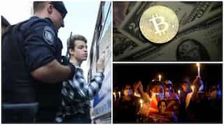 Top 10 world news: Russia detains opposition, Bitcoin's on new high, and more
