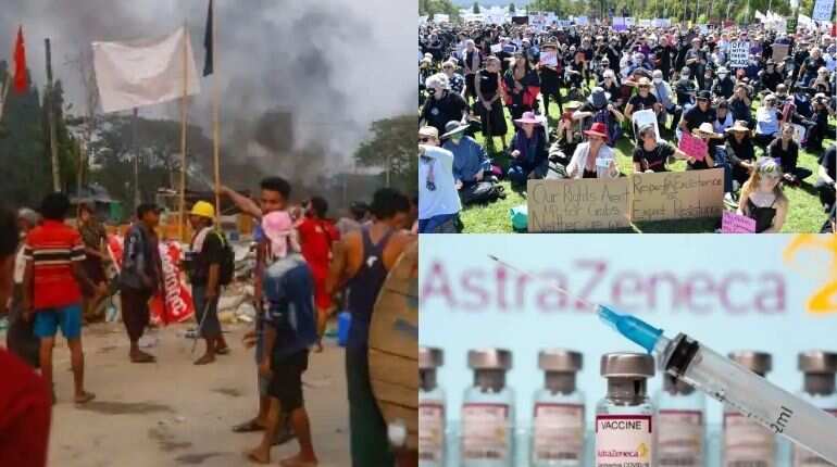Morning news brief: Martial law declared in Yangon, AstraZeneca finds no evidence of blood clot risks, and more