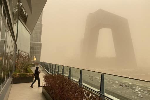 Beijing's central business district hit