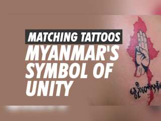 Why Myanmar anti-coup protesters are getting matching tattoos