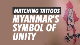 In Myanmar, people protest against military coup with tattoos