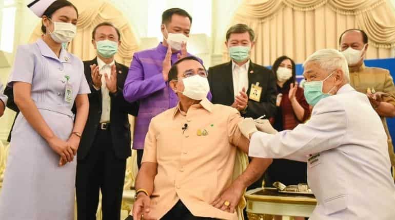 Thai PM gets first shot of AstraZeneca vaccine after safety scare Thai PM gets first shot of AstraZeneca vaccine after safety scare