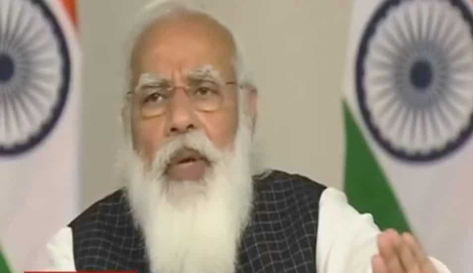 PM Modi addresses CMs on COVID-19 amid spike in cases