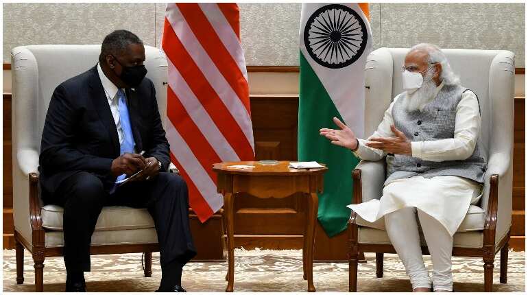 US Secretary of Defence Lloyd Austin arrives in India, meets PM Modi US Secretary of Defence Lloyd Austin arrives in India, meets PM Modi