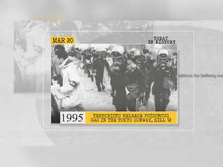 March 20 in history: Poisonous gas released by terrorists kills 12 in Tokyo, and more