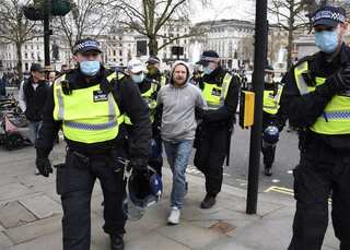 UK police arrest dozens of people at anti-lockdown protests