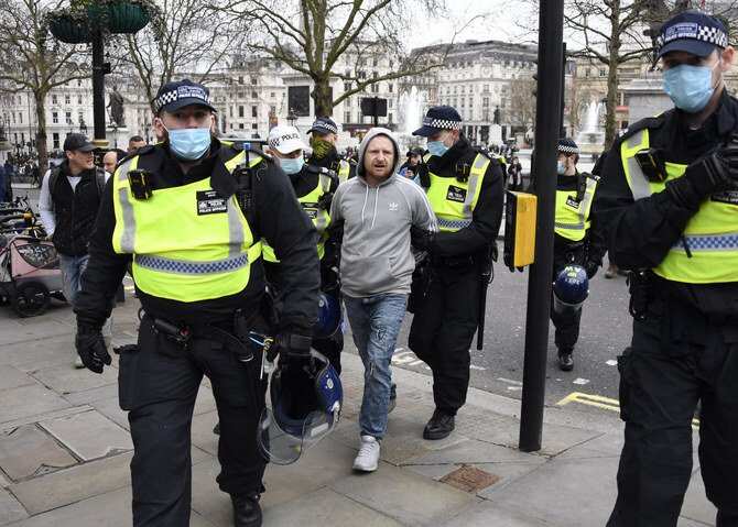 UK police arrest dozens of people at anti-lockdown protests