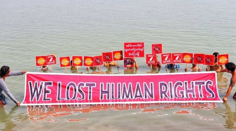 Protesters in Myanmar hold night rallies as death toll touches 250