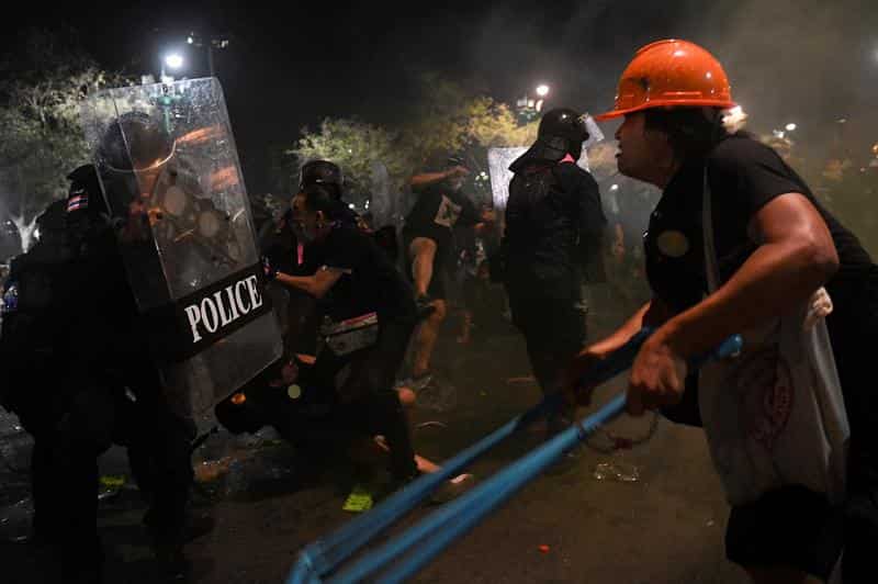 Dozens of Thai protesters injured after rally near king's palace