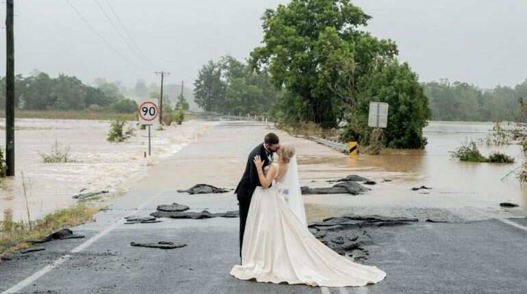Twelve hours of hell: Couple gets married amid NSW floods Twelve hours of hell: Couple gets married amid NSW floods