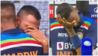 This one is for my dad: Krunal Pandya gets emotional after smashing fastest-ever 50 on ODI debut - Watch