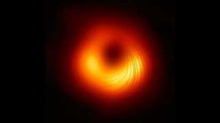 Astronomers capture polarised light swirling around black hole's magnetic fields