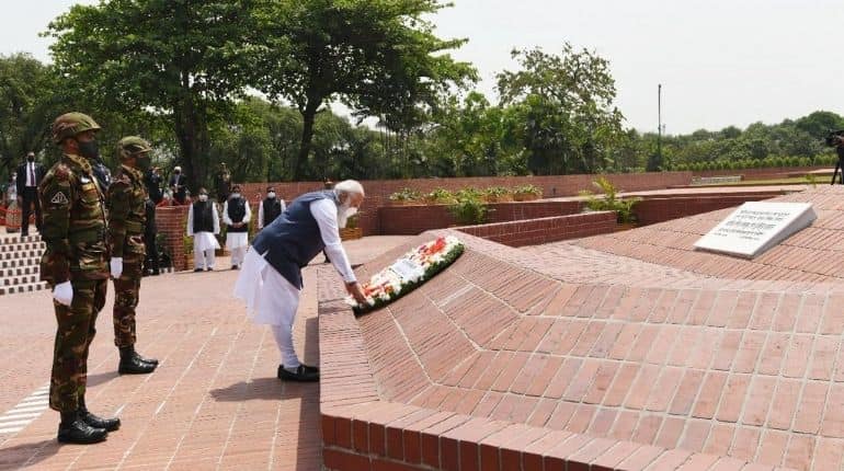 Bangladesh 50th Anniversary: PM Modi meets leaders, Mukhtijoddhas; pays homage to martyrs in Bangladesh Bangladesh 50th Anniversary: PM Modi meets leaders, Mukhtijoddhas; pays homage to martyrs in Bangladesh