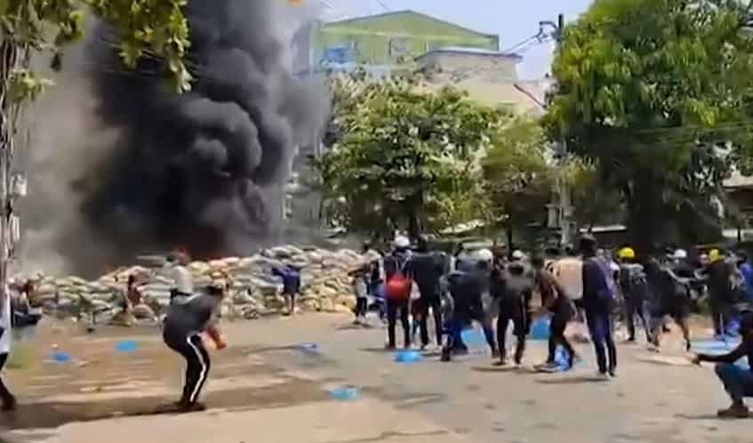 Myanmar military convoy hit by roadside bomb near Yangon